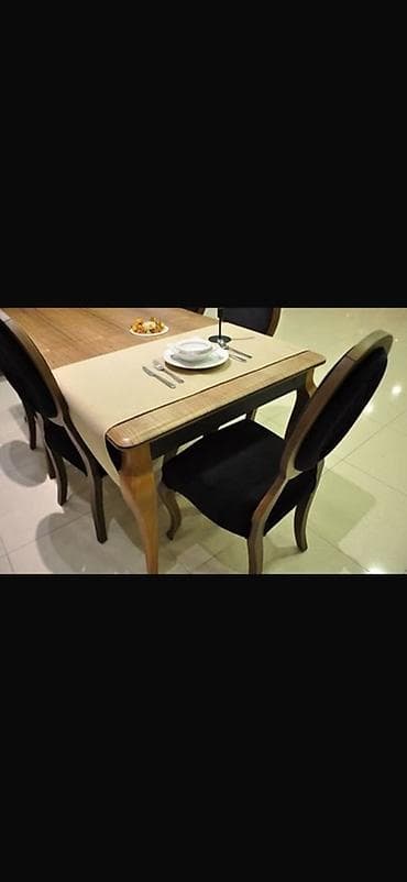 stol destleri: Mətbəx üçün, Açılmayan, Dördbucaq masa, 6 stul — 2