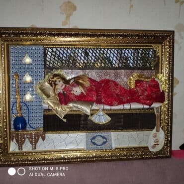 бутыль стеклянный 20 л: Kartina. əl işidir. keyfiyyətlidir. restoran. xna evləri üçün — 2