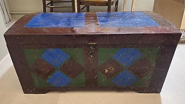 Taxta əl işi sandıq/kufra - Material: bərk ağac - Üslub: dekorativ əl