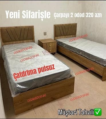 Dolablar: Yeni, Təknəfərlik çarpayı, Bazasız, Matras ilə, Siyirməsiz, Rusiya — 3