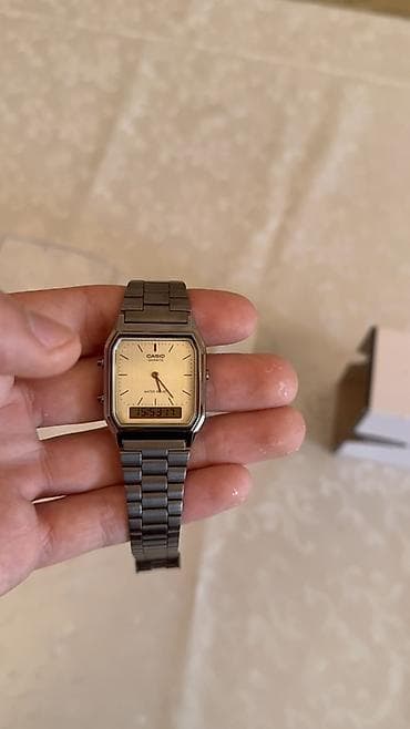 canon saat: Casio hibrid qol saatı – analoq və rəqəmsal displeyin kombinasiya — 4