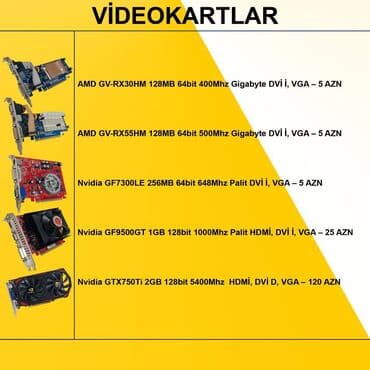 rtx 2060 super baku: Videokartlar ⭐Videokart AMD GV-RX30HM 128MB 64bit 400Mhz Gigabyte DVİ — 2