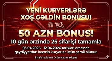 corek zavoduna surucu: Sürücü-kuryer tələb olunur, Şəxsi nəqliyyat vasitəsi ilə, Gündəlik ödəniş, Təcrübəsiz — 1