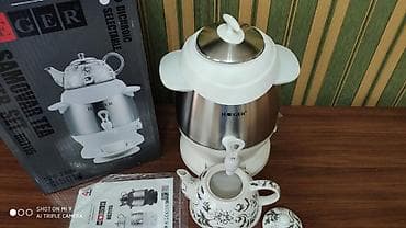 Samovar elektrik samovar Heager 1350 watt Güc 6 litr tutumlu Paslanmaz — 5