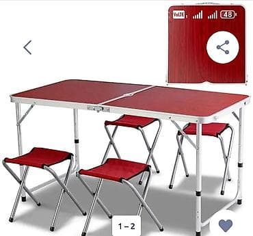 Açıq hava üçün yığıla bilən mebel dəstləri və şezlonq - Alüminium