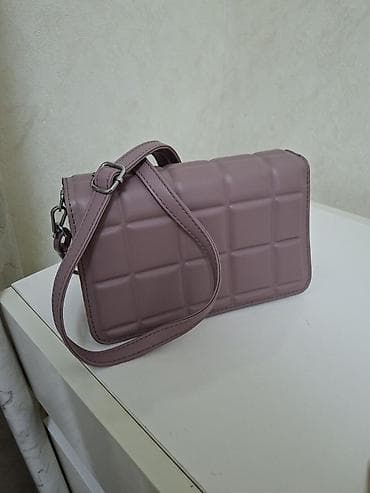 glo hyper plus: Qadın çiyin çantası – kvadrat teksturalı dizayn - Rəng: tozlu — 1