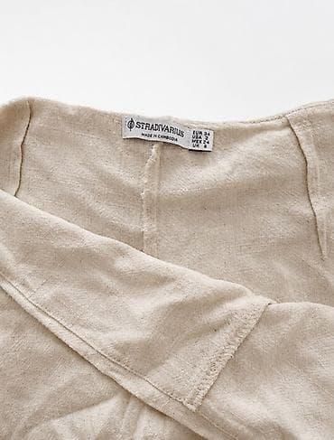 qisa etek: Mini Ətək, Stradivarius, Kətan, XS — 2