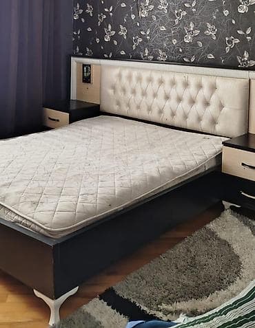 Двуспальная кровать, С матрасом, С выдвижными ящиками — 1