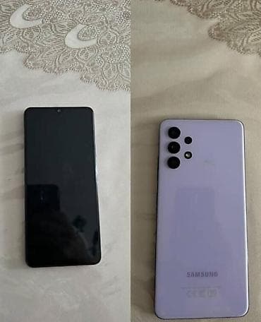 usilitel satilir: Samsung Galaxy A32, 64 GB, rəng - Bənövşəyi, Barmaq izi — 1