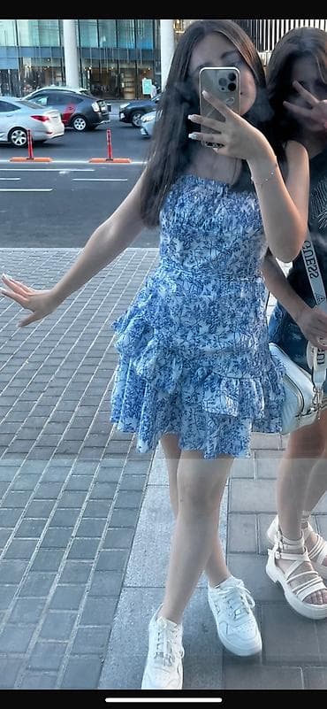 dress: Gündəlik don, Mini, Mavi, S — 3