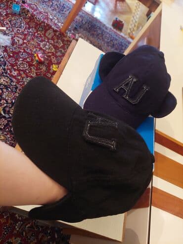 məktəbli paltarı: Original ARMANI JUNIOR İki ədəd “AJ” loqolu kepka. Bir ədədi qara — 4