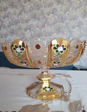 Termoqablar: Xrustal meyve qabi, yenidir, qutusu ile satilir — 1