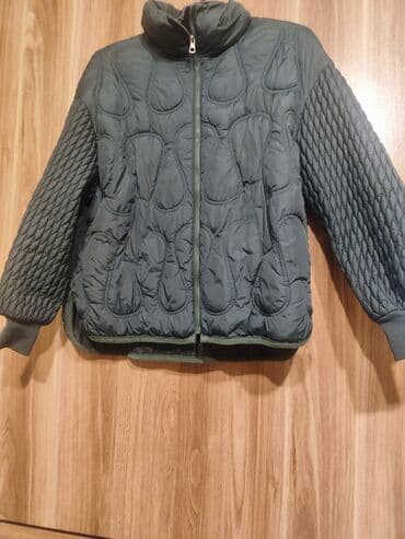 havalı ətəklər: Qadın/kişi üçün quilted kurtka - Rəng: tünd yaşıl (xaki tonlarında) - — 2