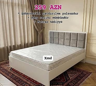 Məhsul: Yumşaq başlıqlı iki nəfərlik çarpayı - Qiymət: 259 AZN -