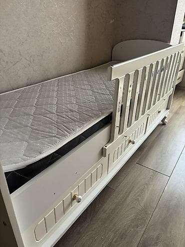 Uşaq çarpayısı - Rəng: ağ - Material: MDF/taxta konstruksiya — 3