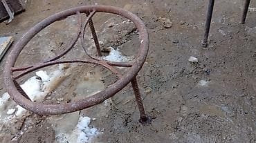 Metaldan dairəvi ocaq altlığı / qazanın altlığı - Material: qalın