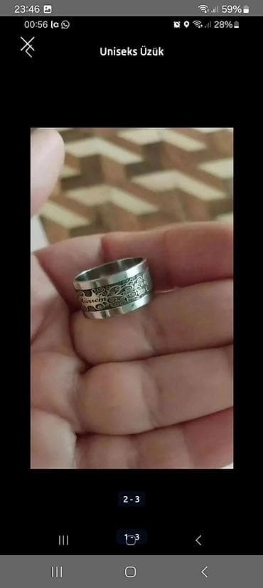 gümüş sep kişi üçün: Üzük, Qaşsız — 3