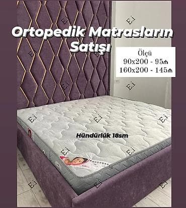 doşək satışı: Ortopedik matrasların satışı - Ölçülər: • 90x200 – 95₼ • 160x200 — 1