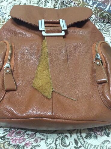 спортивки россия в бишкеке: Стильный рюкзак из натуральной кожи, цвет рыжий, в отличном состоянии — 11