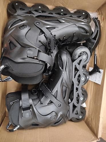 Roliklər: ROSELLE brendi inline (təkərli) konkiseti - Rəng: qara, ağ-qrafik — 4