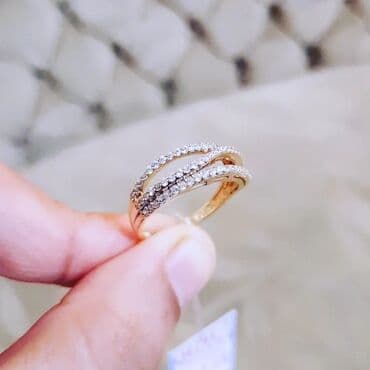 qaş sabitləyici: Alyans, Üzük, Sarı qızıl, 585 Əyar — 4