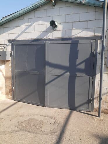 demir turbalar: Dəmir Qaraj darvazası, Yana açılan, Mexaniki, rəng - Boz — 1