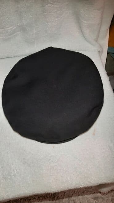 Qara klassik beret/şlyapa - Rəng: tam qara - Model: klassik yuvarlaq