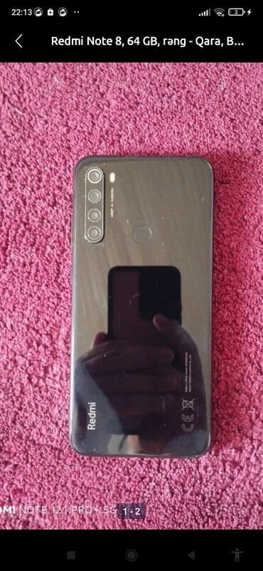 Redmi Note 8, 128 GB, rəng - Qara, Barmaq izi