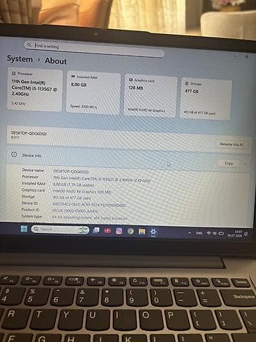 islenmis notebook satisi: Lenovo ideapad 3. intel i5, 8 ram, 512 ssd, intel irish Xe qrafik — 4
