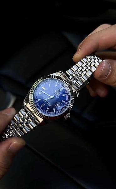 rolex a class: Lüks kişi qol saatı – mavi siferblatlı, metal korpus və Jubilee tipli — 4