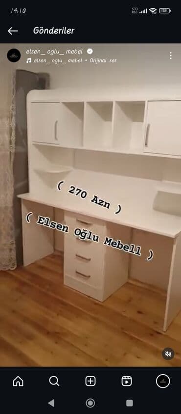 esensiya nədir: Oğlan və qız üçün, Təknəfərlik çarpayı, Yazı masası — 9