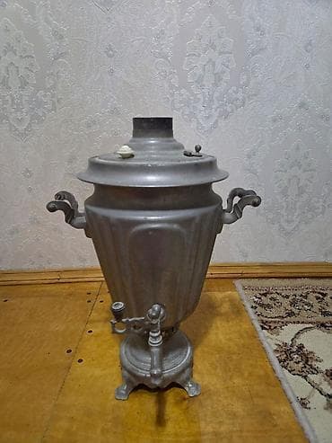 miss samovar: Kömür/sobada yandırılan klassik metal samovar - Material: qalın metal — 1