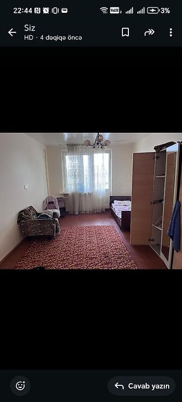 Kirayə mənzillər: 3otaqlı mənzil – mətbəx və sanitar qovşaqla - Geniş işıqlı otaq: iri — 4