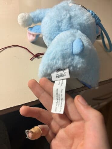 Цепочки: Məhsul: Miniso x Disney Stitch plyuş asqı/aksesuar - Rəng: açıq mavi — 5