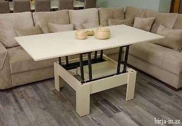 ağ stul: Jurnal masası, Transformer, MDF, Kvadrat masa — 4