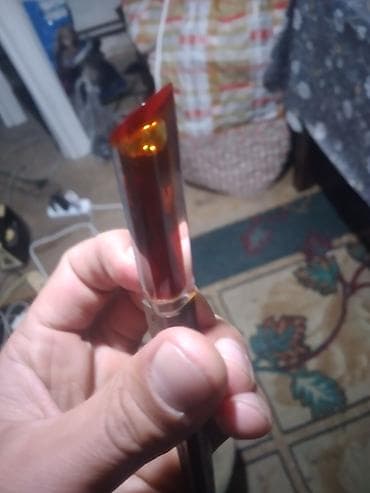 hamam tualet: Metall məktub açacağı – şəffaf/qırmızı akril saplı - İti olmayan — 1