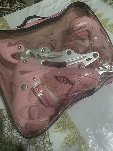 Ролики: Çəkməli təkərli konki (inline skate) – çəhrayı rəng - Ölçü — 1