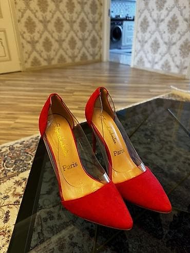 campus ayaqqabı: Qadın klassik stilettolar – qırmızı rəng - Dizayn: İti burunlu, incə — 1