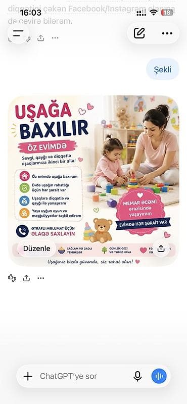 türk qaz sobası: Uşağa baxılır – öz evimdə Sevgi, qayğı və diqqətlə uşaqlarınıza — 1
