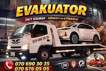 Evakuator, Platforma ilə, 7 t, Rayonlara, Şəhər daxili, Beynəlxalq daşımalar