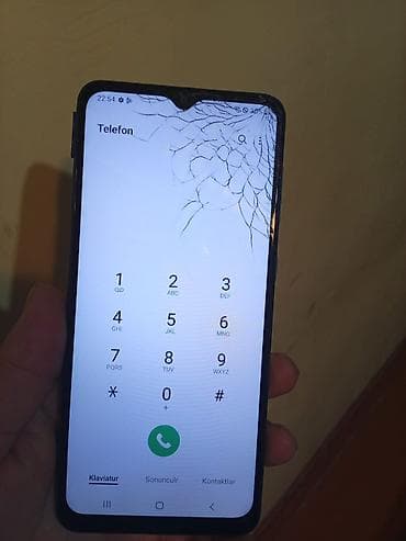 samsung barter: Samsung Galaxy A12, rəng - Mavi, Qırıq — 3