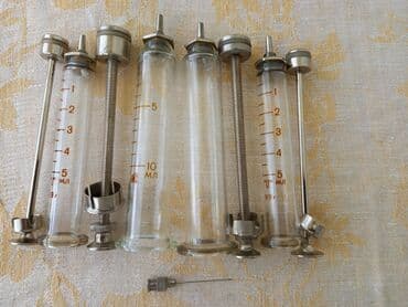 pulsni oksimetar cena: Şpiris (şüşə) çoxistifadəli 4 ədəd - 2 ədəd 5ml və 2 ədəd 10 ml — 5