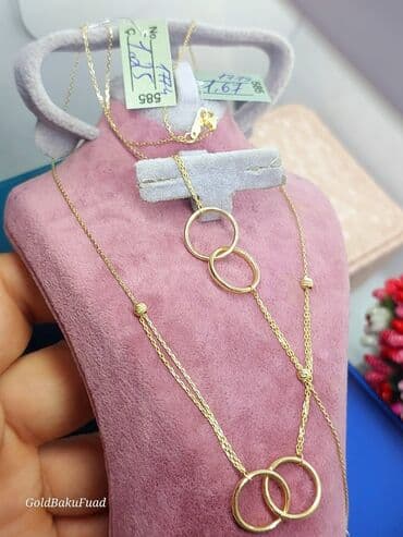 gumuşun qiymeti 2022: Dəstə daxildir: Bilərzik, Boyunbağı, Pandora, Sarı qızıl, 585 Əyar, 278 g — 1