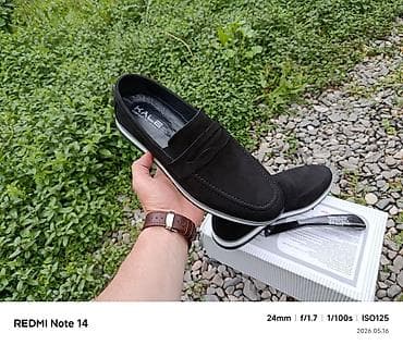 Kişi loaferləri – qara rəng, klassik-pəncəksiz dizayn - Material — 6