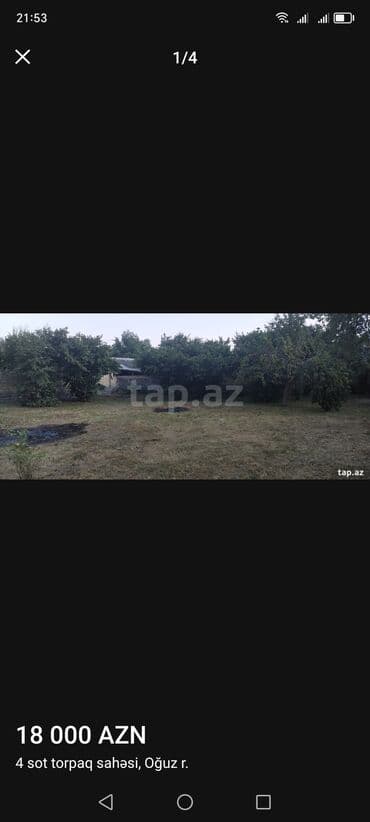 qobuda torpaq satilir 2022: 4 sot, Tikinti — 3