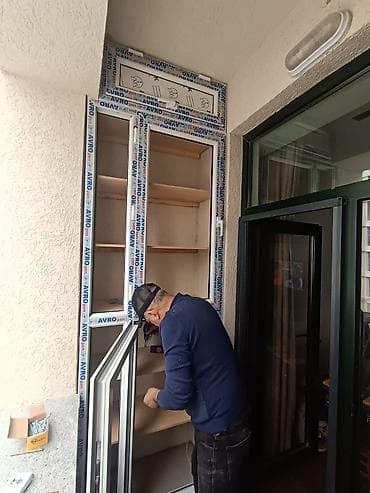 kicik şkaf: Balkon üçün PVC/profil karkaslı qapalı dolab - Material: ağ rəngli — 2