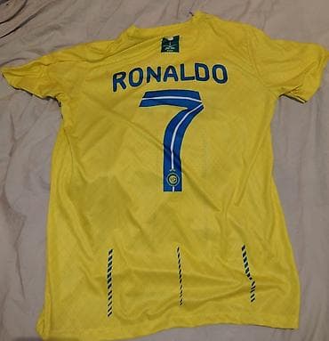 Al Nassr FK futbol köynəyi – “RONALDO 7” - Rəng: sarı, mavi detal və