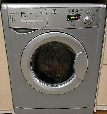 et masini: Indesit önyükləməli paltaryuyan maşın - Rəng: gümüşü - Ön yükləmə — 1