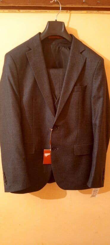 kisi pencekleri: Kişi kostyumu – üç hissəli dəst - Rəng: tünd boz (melanj effektli) - — 11