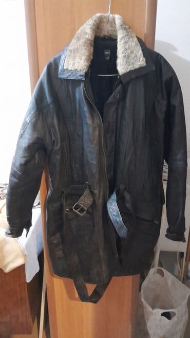 Kurtka, Dəri, Qış, 2XL